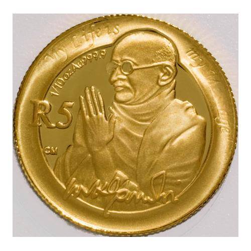 2x R1375 x Gandhi 1.10 gold proof coins FOR PLATINUM1007043